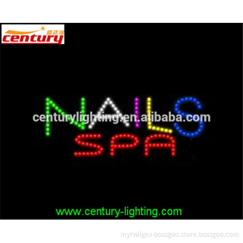 NAILS SPA animated led sign